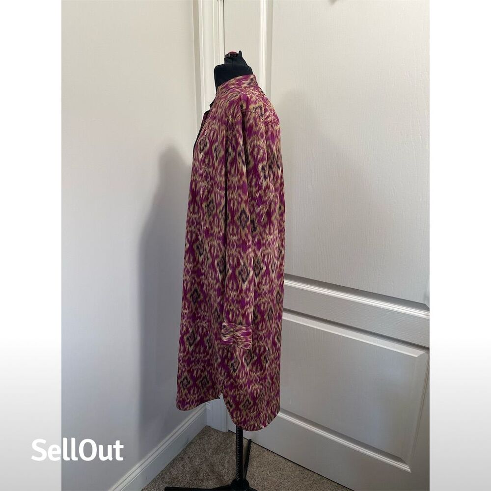 Lauren Ralph Lauren Women's Purple Aztec Tunic Dress Size M Long Sleeve - Picture 2 of 11